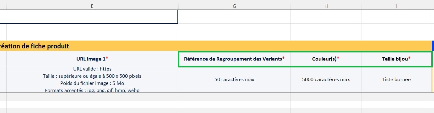 Complete guide to create products sheets